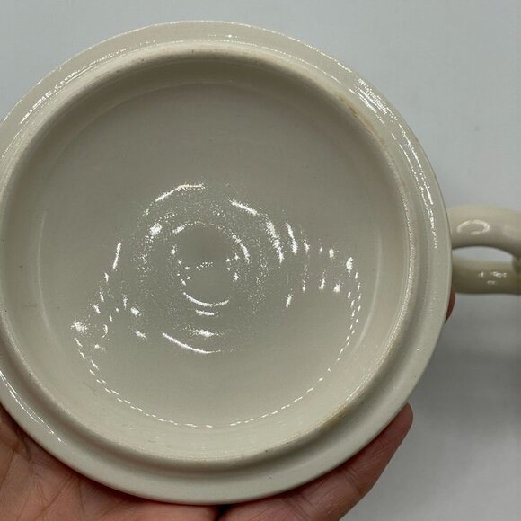 Vintage 1950s Creamer Covered Sugar Set Spencerian Scroll Taylor Smith Taylor - Picture 8 of 10